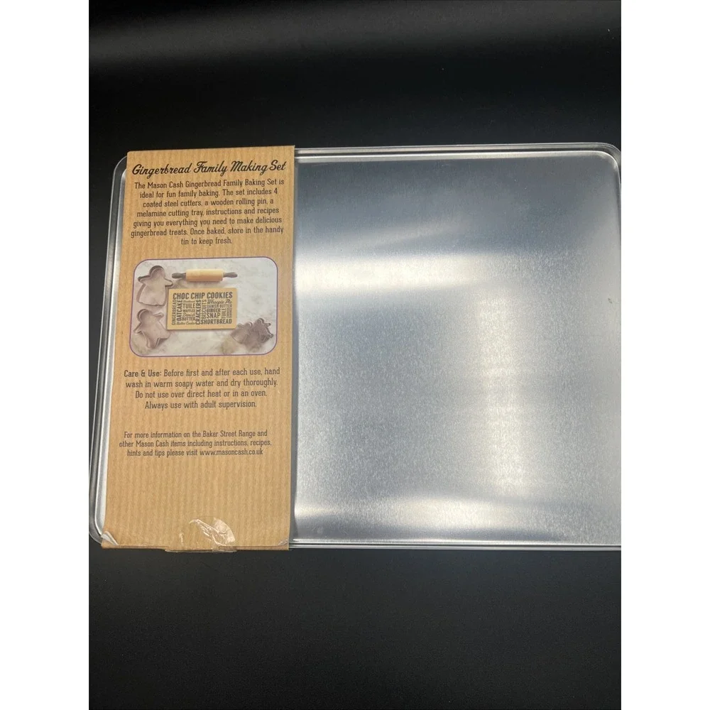 The Original Mason Cash Baker Lane Gingerbread Cookie Cutter Stamp Set Holiday
